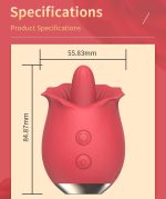 Lurevibe - Powerful Rose Toy Vibrator With Tongue Licking Oral Nipple Clit Clitoris Stimulator - Image 7