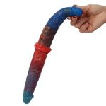 13.78‘’ Colorful Double-Ended Liquid Silicone Anal Plug Dildo - Image 8