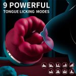 Lurevibe - Big Mouth Vibrator 3 In1 Tongue Licking Suction G Spot Vibrator With Vibrating Dildo - Image 2