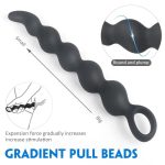 Silicone Anal Beads Prostate Massager Anus Backyard Beads Butt Plug - Image 3