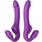 Lurevibe - Wireless Remote Control Vibrating Double Head Sucking Female Massage Stick