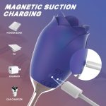 Silicone Rose Vibrator With Tongue Lickingfor Women - Image 4