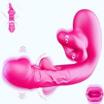Rose Muncher 3-in-1 G Spot Vibrator Dildo with 10 Flapping & Vibrating & Licking Biting Modes - Image 7