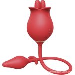 Lurevibe - Romeo Double-pistil Tongue-licking Rose Toy With Vibrating Anal Plug - Image 7