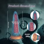6.69‘’ Ocean Blue Octopus Tentacle Silicone Anal Dilator Fantasy Dildo - Image 5