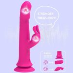 Lurevibe - Rain Love Thrusting Strong Shock Rabbit Vibrator With Suction Cup - Image 3
