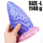 AIMITEX Super Large Strawberry Silicone Butt Plug Anal Sex Toy - Image 9