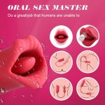 Lurevibe - Rose Muncher Scarlet Rose kiss 3-in-1 Bitting & Thrusting Vibrator - Image 2