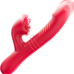 Upgraded Rose Muncher 5 In 1 Thrusting Clitoral G Spot Vibrator