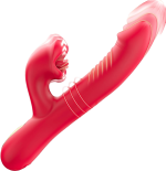 Upgraded Rose Muncher 5 In 1 Thrusting Clitoral G Spot Vibrator