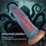 6.69‘’ Ocean Blue Octopus Tentacle Silicone Anal Dilator Fantasy Dildo - Image 4