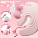 Peach Split Clitoral Sucker & G Spot Vibrating Egg - Image 3
