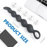 Silicone Anal Beads Prostate Massager Anus Backyard Beads Butt Plug - Image 5