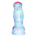 7.48‘’ Colorful Soft Mushroom Head Silicone Artificial Dildo - Image 3